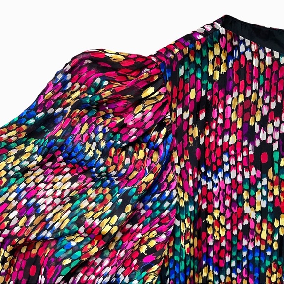 Stunning 1980s Hanae Mori I. Magnin Vintage Dress in Colorful Abstract Print, 10 - Picture 5 of 13